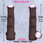 DUŻE SILIKONOWE DILDO PENIS KONIA Z JĄDRAMI, SILIKON DWUWARSTWOWY