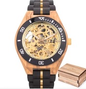 Drewniany Zegarek Mechaniczny Męski | Automatyczny | Styl i Precyzja