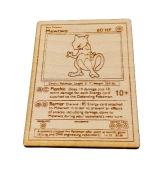 Karta Pokemon Mewtwo grawerowana sklejka 10x7,5 cm kolekcja
