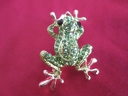 ZIELONA   ŻABA   PIĘKNA  BROSZKA - WISIOR