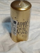 Świeca dekoracyjna Casa Deco – Happy New Year, złota