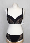 zmysłowy komplet Esotiq 70 F / XL kolor czarny/ beż - 2 w cenie 1
