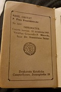 Modlitewnik z 1927 międzywojenny. 