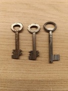 Stare klucze do kredensu, szafki 3 sztuki