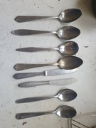 Sztućce metalowe stare vintage retro m.in Gerlach platery, posrebrzane