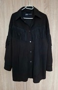 ZARA Katana z frędzlami zamsz dłuższy krój oversize 