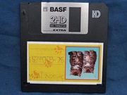 Dyskietka 3,5" 2HD 1,44 MB BASF używana kolor czarny 1 szt.
