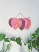 Piórka na kijku pióra liście listki makrama boho