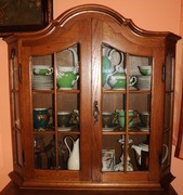 Witrynka dębowa oszklona do powieszenia