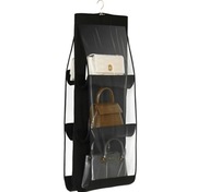 Organizer na torebki czarny transparentny