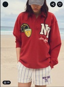 ZARA Bluza polo z naszywkami bawełna