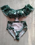 Jednoczęściowy strój kąpielowy M kostium kąpielowy w liście