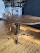 Owalny stół lite drewno solidny