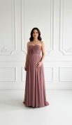 elegancka sukienka wieczorowa - ciążowa H&M wrzosowa