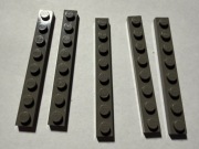 LEGO PŁYTKA 1x8 DARK GREY 3460 5 szt.
