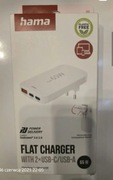 Hama Szybka ładowarka 2x USB-C 1x USB-A płaska mini ładowarka PD 65 W WS