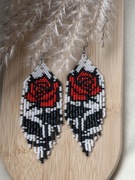 Kolczyki z japońskich koralików.