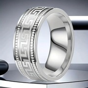 Obrączka z wolframu ze wzorem Versace