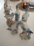Kolekcja 5 porcelanowych ptaszków 