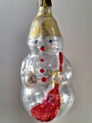 Bombka PRL stara kształtka bałwan na choinke 