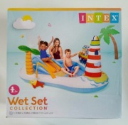 NOWY dmuchany plac zabaw BASEN + zjeżdżalnia latarnia statek INTEX 