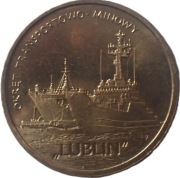 2 złote z 2013 rok - OKRĘT TRANSPORTOPWO-MINOWY LUBLIN + FOLDER W PDF - OMO