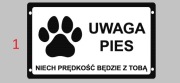Tabliczka uwaga pies PITBULL