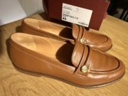 Skórzane mokasyny damskie r.40 loafersy koniak brąz skóra naturalna