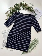 Granatowa sukienka mini/ tunika w paski Reserverd S