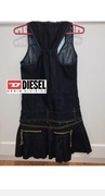 DIESEL - jeansowa sukienka plisowana S