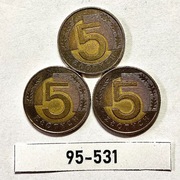 Moneta 5 zł  1994 rok ZESTAW = 3 szt. 94-5331