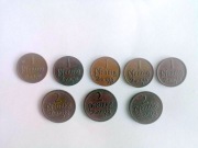 Zestaw monet 1F i 2F Wolne Miasto Gdańsk 8 sztuk