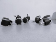 Kółka do foteli /krzeseł obrotowych do podłóg twardych -5 sztuk