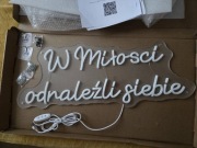 Nowy napis led neon na ślub wesele 