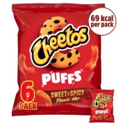 Cheetos Flamin' Hot Sweet & Spicy Puffs 6x13 g chrupki kukurydziane UK