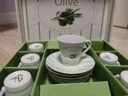 Zestaw 6 filiżanek i talerzyków do espresso i nie tylko.