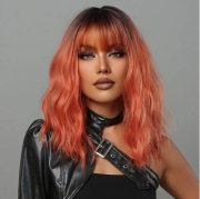 Peruka damska fale rude ombre bob kręcone włosy dostawa 24h PL