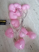 Łańcuch świetlny LED serduszka Walentynki 