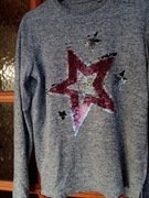 Sweterek bluzka gwiazda cekiny