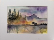Bukowisko , akwarela na papierze