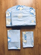 Poszewki na pościel dziecięcą do łóżeczka. Kołderka+poduszka+ochraniacz.