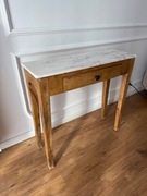 Konsola drewno mango z marmurowym blatem