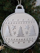 Bombka choinkowa z gipsu 