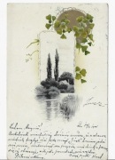 Lwów - stara chata i rzeka - secesja.