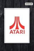 Plakat w ramce retro ATARI Logo A4 vintage reklama prezent kolekcjonerski 
