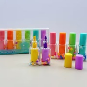 Kolorowe zakreślacze w kształcie lakierów do paznokci zestaw 6 sztuk