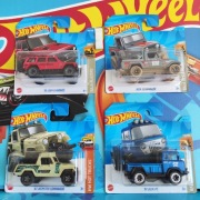 Zestaw 4x Hot Wheels Jeep Cherokee FC Scrambler Jeepster Commando Mattel