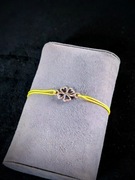 SREBRNA BRANSOLETKA SZNURKOWA Koniczyna