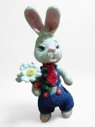 Zając dżentelmen maskotka handmade