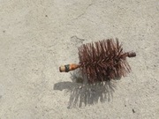 Szczotka druciana do czyszczenia pieca komina wycior stalowy 9cm PRL